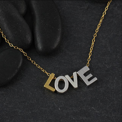 LOVE Initial Necklace
