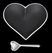 Textured Heart Bowls with Spoon