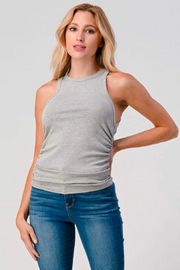 Layla Ribbed Tank with Side Ruching