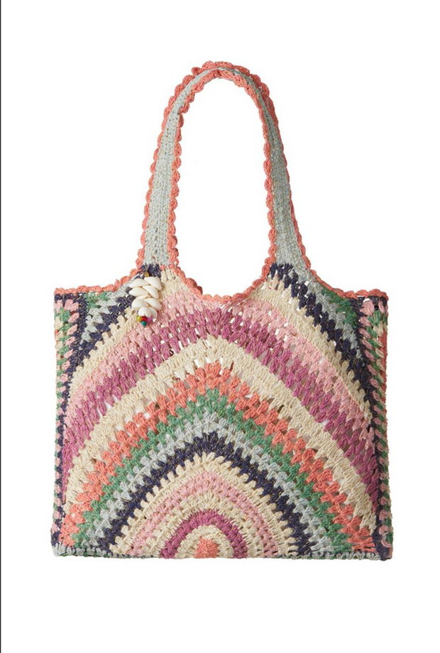 Kaia Lurex Crochet Shells Charm Bag