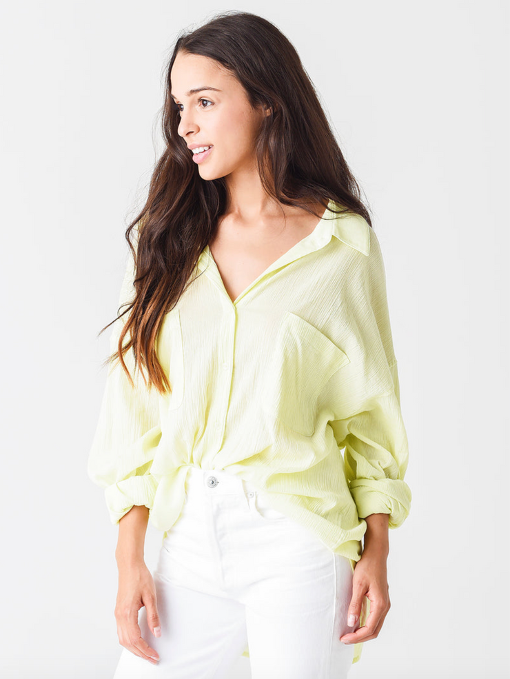 Z Supply Lalo Gauze Button Up Top
