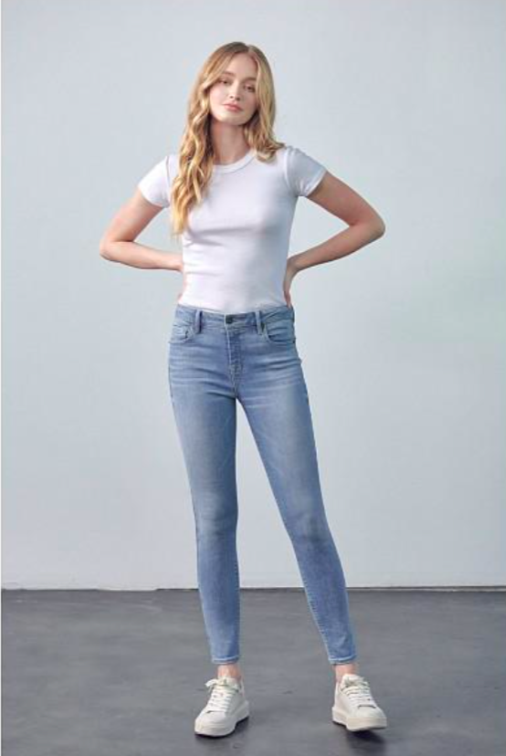 Courtney HR Light Wash Skinny Jeans