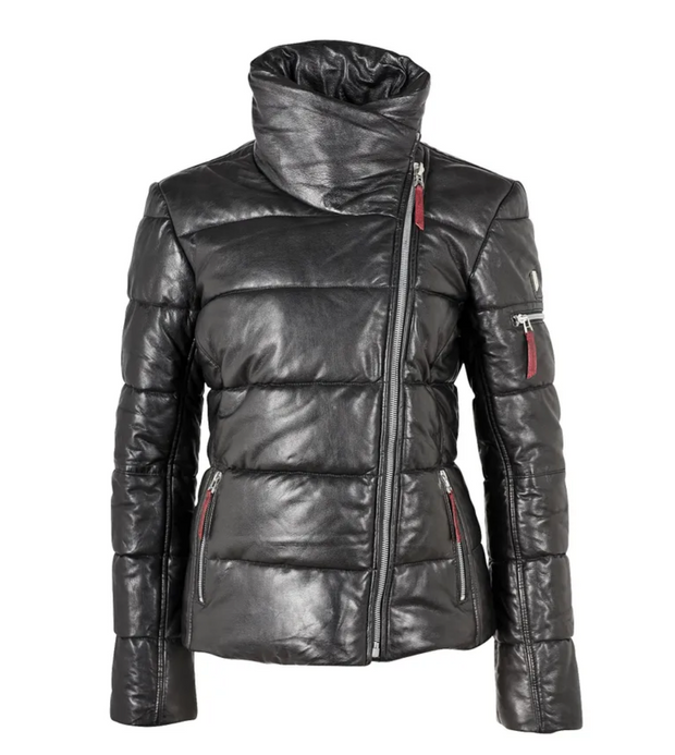 Rena Leather Puffer Jacket