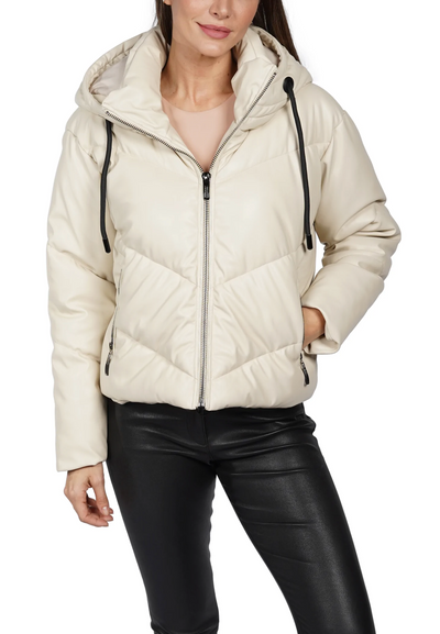 Sami Puffer Faux Leather Jacket