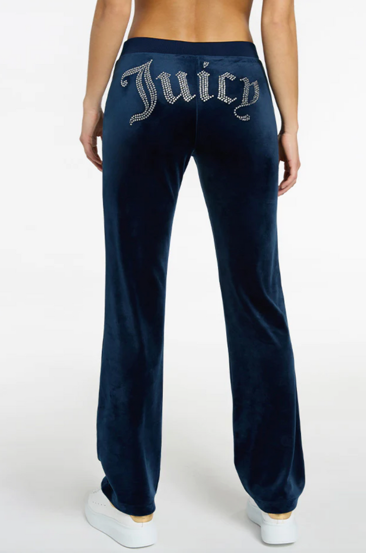 Juicy Couture Metallic Monogram Velour Flare Pants - Gold/Black – Dolls Kill