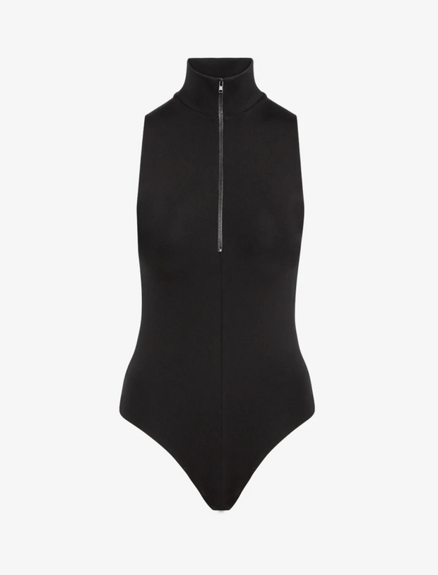 Commando Neoprene Sleeveless Zip-Front Bodysuit