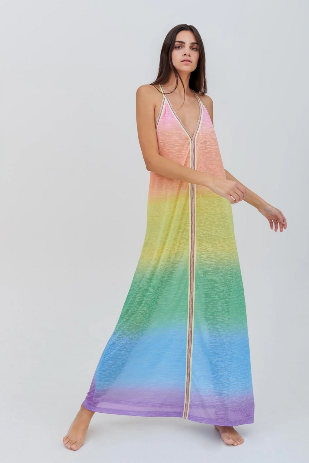 PITUSA Ombre Rainbow Aegean Dress Standard Long Maxi Colorful high quality Pride Lightweight