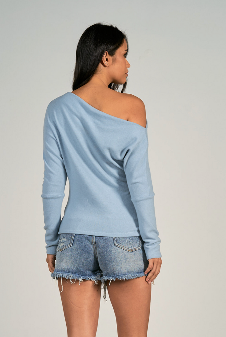 Ally Fitted Dolman Sleeve Sweater Top