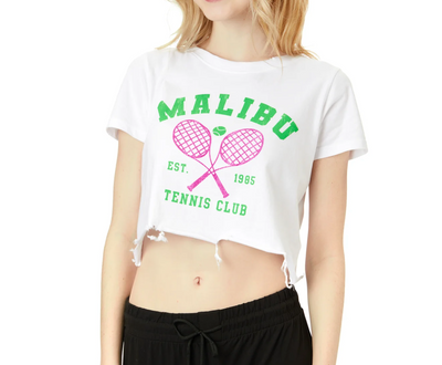 Malibu Tennis Cropped Tee
