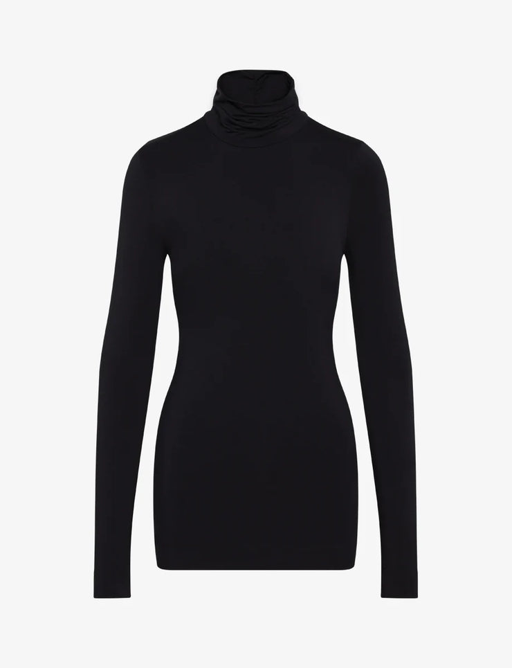 Commando Butter Long Sleeve Cropped Turtleneck Black / Small