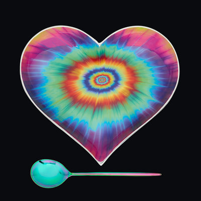 Large Groovy Heart Bowl with Groovy Spoon