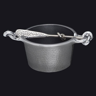 Knotty Hammered Deli Holder with Spoon