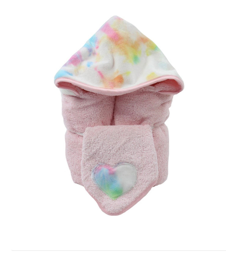 Tickle Toes Baby Hooded Towel with Washcloth