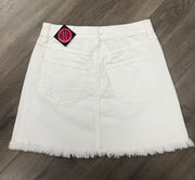 White A-Line Denim Skirt