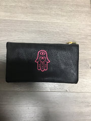 Vegan Wristlet with Embroidery