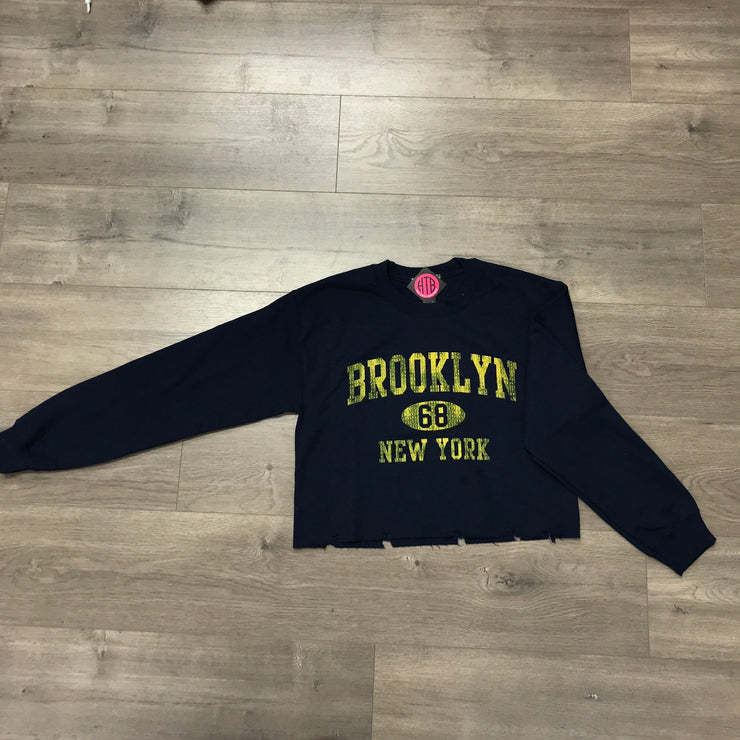 Brooklyn 68 Cropped Pullover Sweatshirt