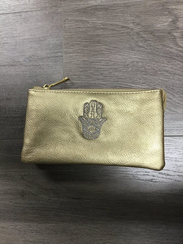 Vegan Wristlet with Embroidery