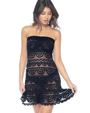 PQ Lace Tube Dress/Cover Up