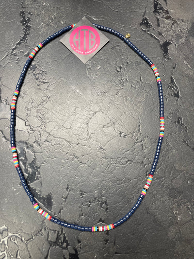 Laguna Blue/Rainbow Necklace