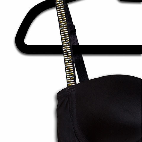 Black with Silver Square Studded Straps Detachable Strap-Its Bra – The  Added Touch